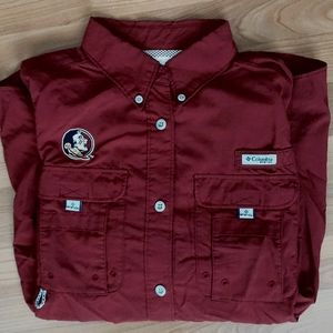 Columbia Sportswear FSU Garnet Long Sleeve Shirt Small